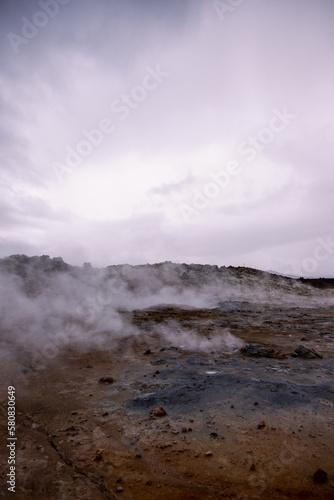 Iceland Landscape Seltun Geothermal Area