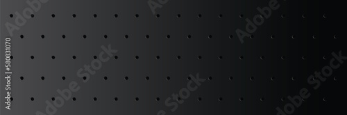 Black banner perforated Texture. Dark metal background