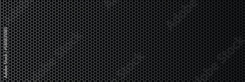 Banner - Dark grid background steel metal texture surface