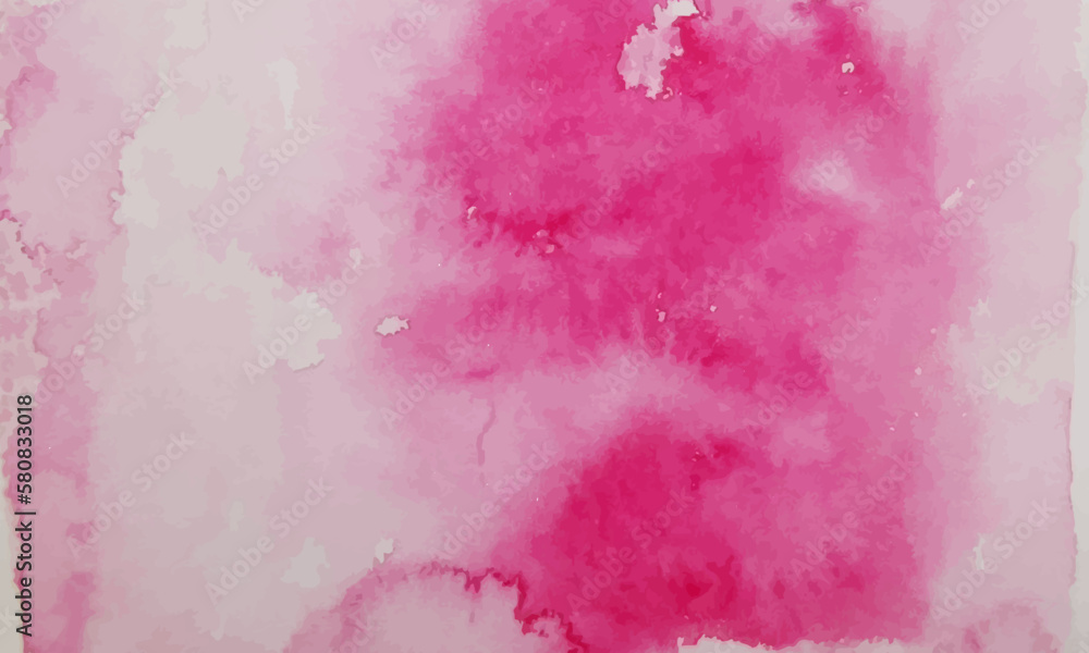 Hand painted pink abstract watercolor background
