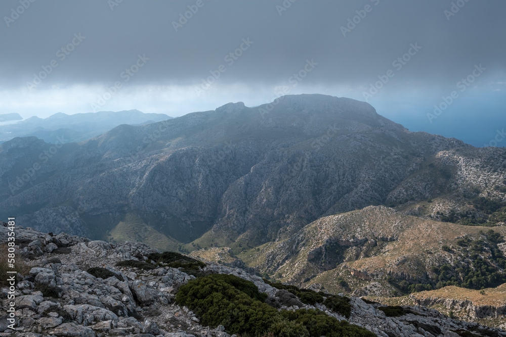 Impressive panorama of rocks and cliffs in Mallorca