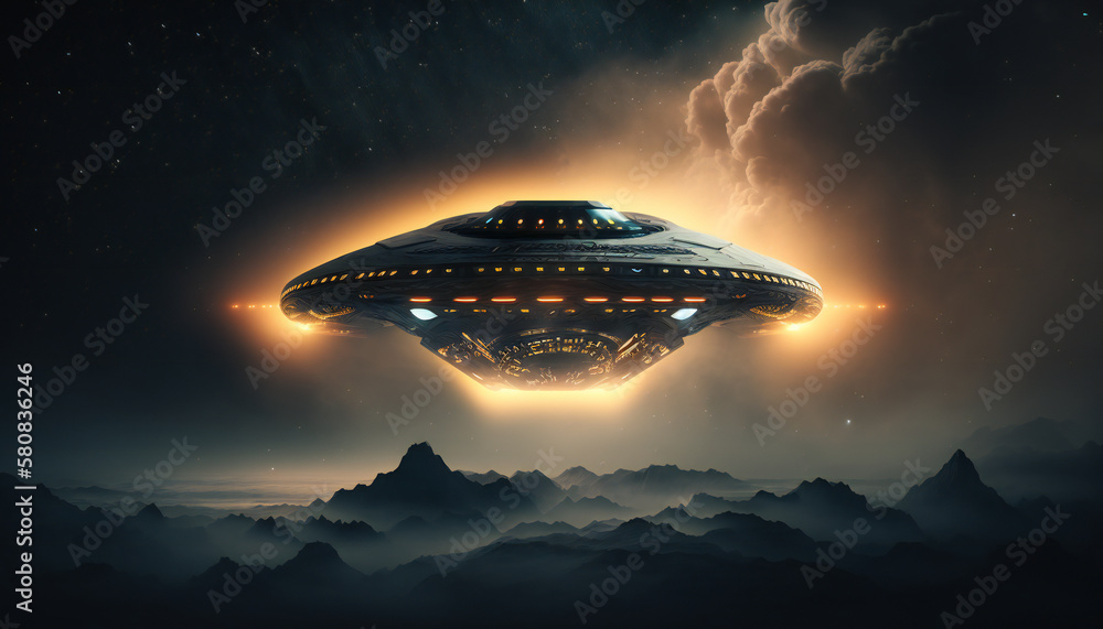 Spaceship in Outer space - Space wallpaper - Generative AI Spaceship in Outer space - Space wallpaper - Generative AI
