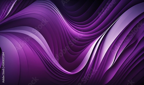  a purple abstract background with wavy lines and curves in the center of the image  with a black background and a white background with a black border.  generative ai