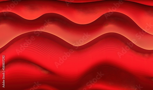  a red background with wavy lines and waves in the middle of the image is a red background with wavy lines and waves in the middle of the image.  generative ai