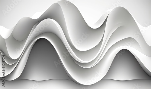  an abstract white background with a wavy design on it's side and a white background with a wavy design on it's side. generative ai