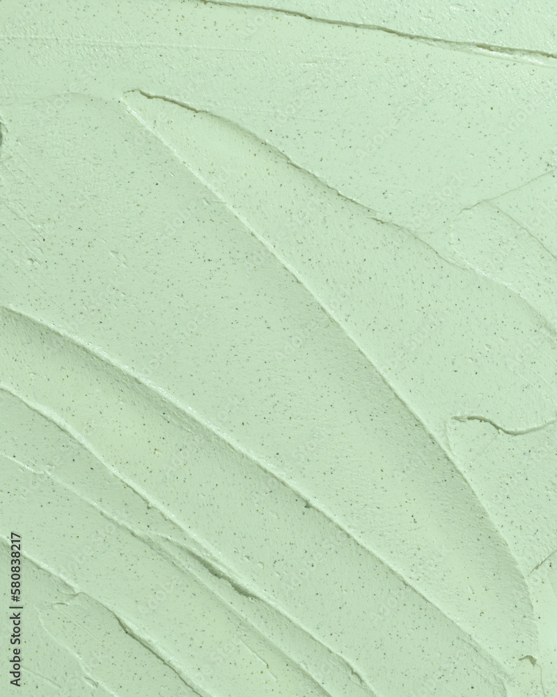 Obraz premium Beauty cream texture. Green cosmetic mask background. Creamy skincare product closeup