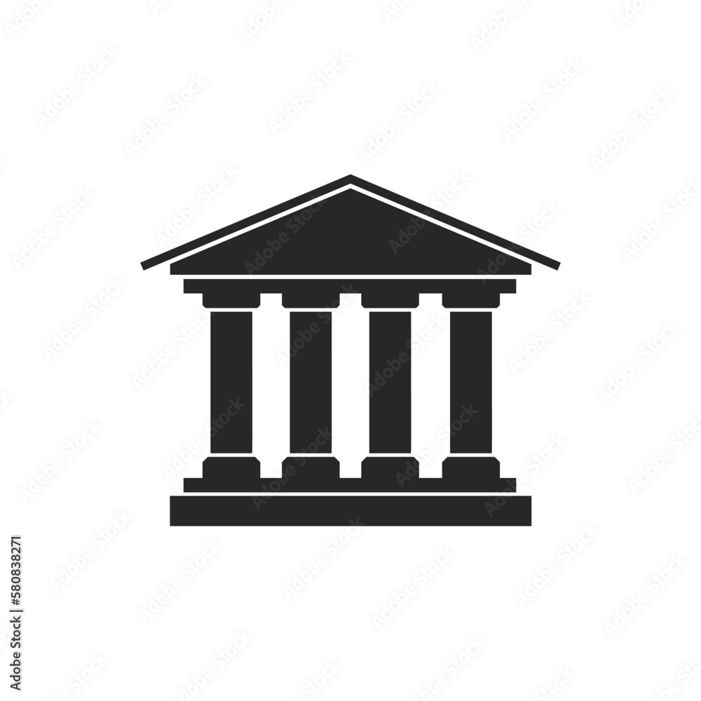 Bank icon. Banking line art design, vector illustration. Bank icon. Banking line art design, vector illustration.