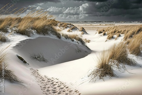 wild beach with dunes on a ...