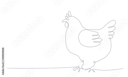 First spring bird hand draw continues one line. Vector stock illustration isolated on white background for wedding, Easter invitation or greeting card. Editable stroke. 