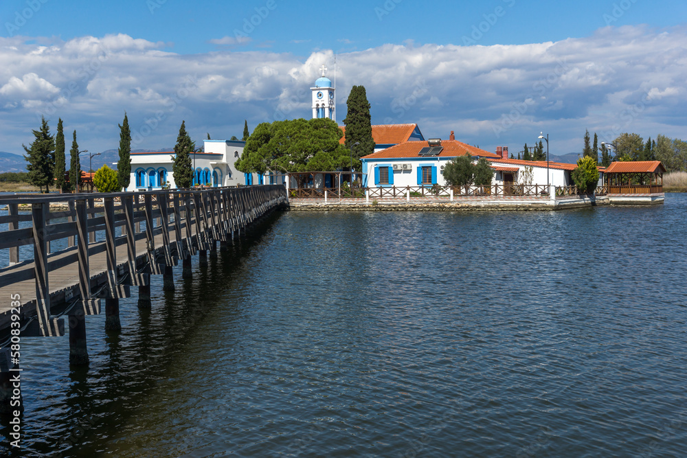 Obraz premium Saint Nicholas Monastery, Porto Lagos, Greece