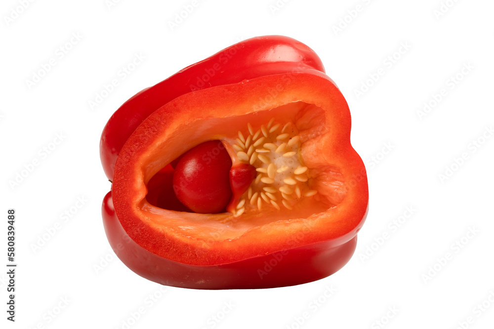 Red bell pepper isolated on white background. Red bell pepper isolated on white background.