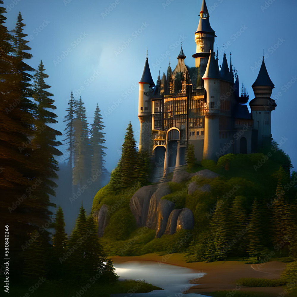 Obraz premium castle,generative AI