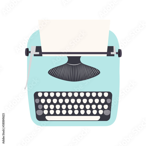 Vintage typewriter vector illustration graphic icon