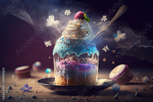  food photography of a magical royal cake and sandwitch , generative artificial intelligence  © Tor Gilje