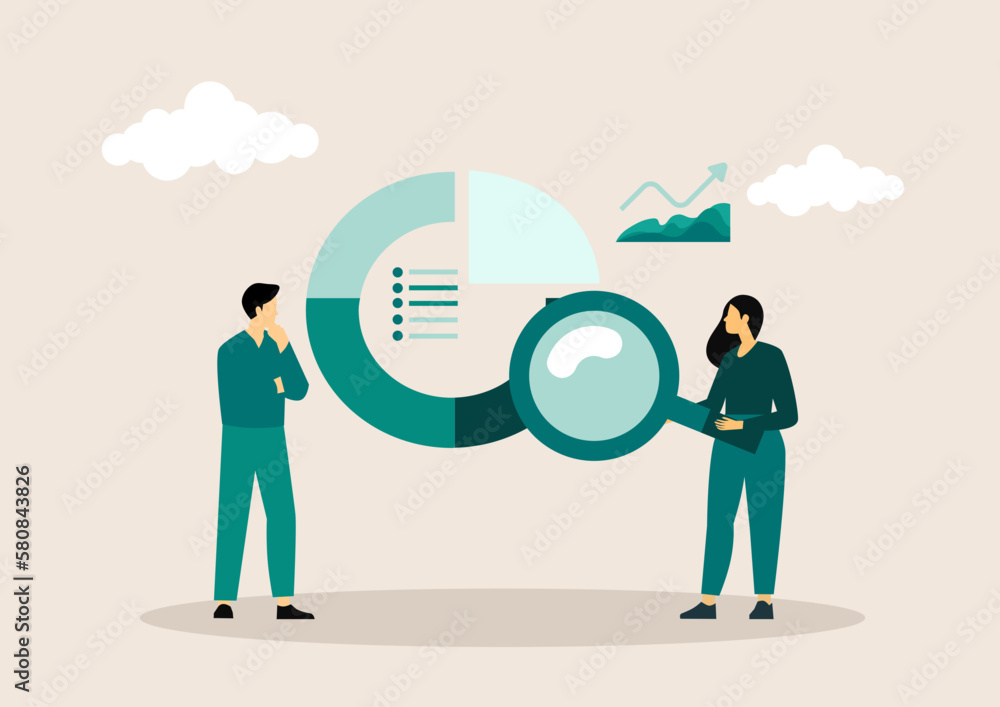 Resource planning or project management, ERP or marketing software, people or strategy to optimize process, client or CRM concept, businessman managing or analyze resource planning software pie chart. Resource planning or project management, ERP or marketing software, people or strategy to optimize process, client or CRM concept, businessman managing or analyze resource planning software pie chart.