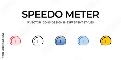 speedo meter icons set vector illustration. vector stock,