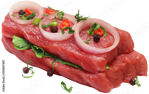 Raw beef with spices