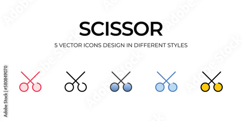 scissor icons set vector illustration. vector stock,