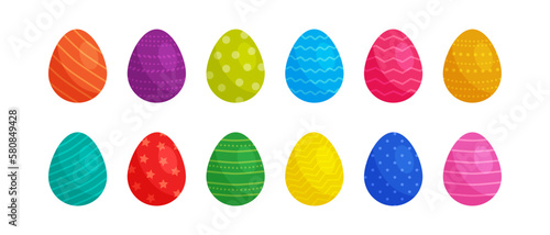 Easter egg vector icon,spring cartoon set, egg huny. Colorful gift isolated on white background. Holiday illustration