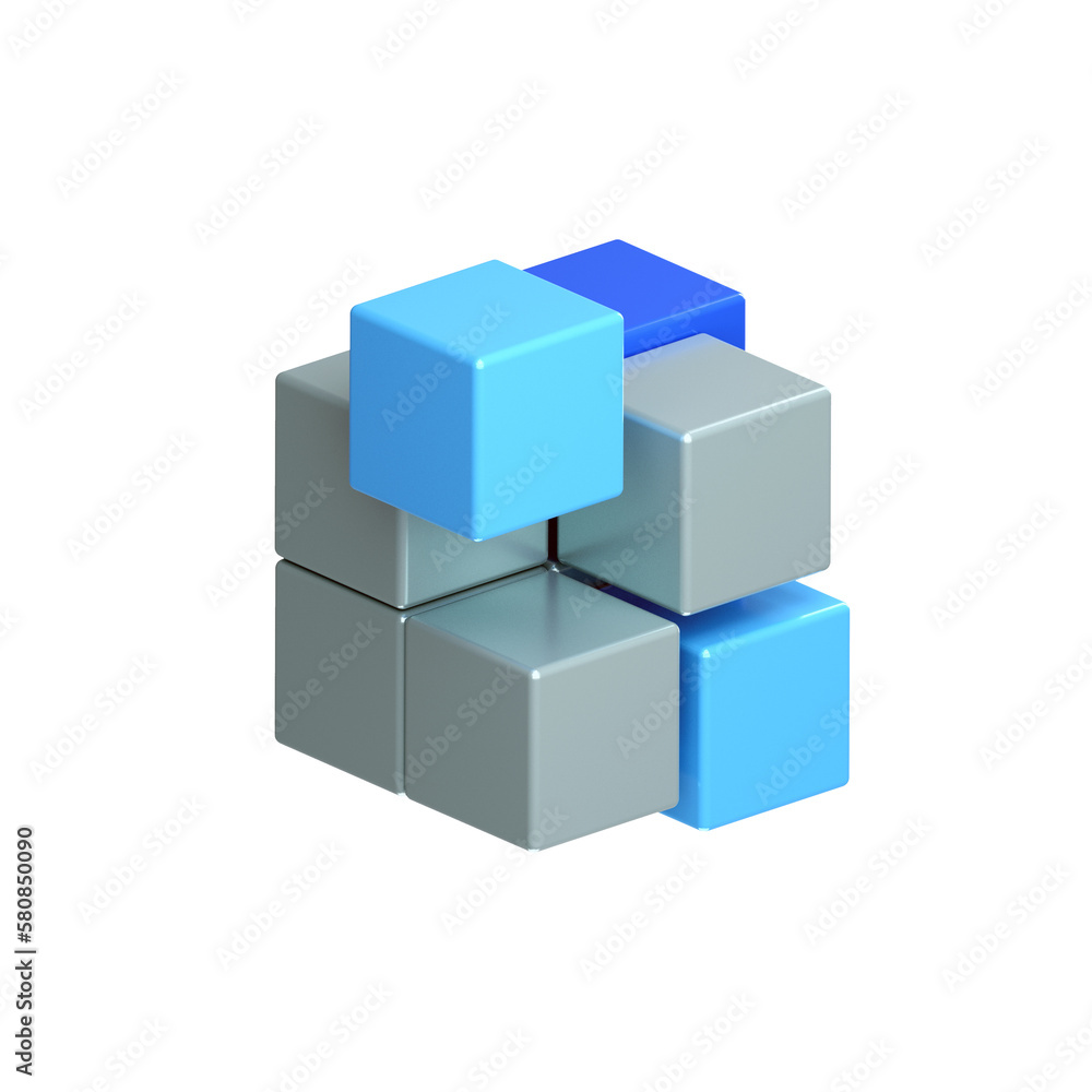 White and colors building with flying cubes in perspective. The subject of delivery, data transmission, relocation, restructuring, transformation, building or selection. 3d perspective illustration. White and colors building with flying cubes in perspective. The subject of delivery, data transmission, relocation, restructuring, transformation, building or selection. 3d perspective illustration.