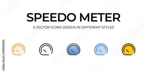 speedo meter icons set vector illustration. vector stock,