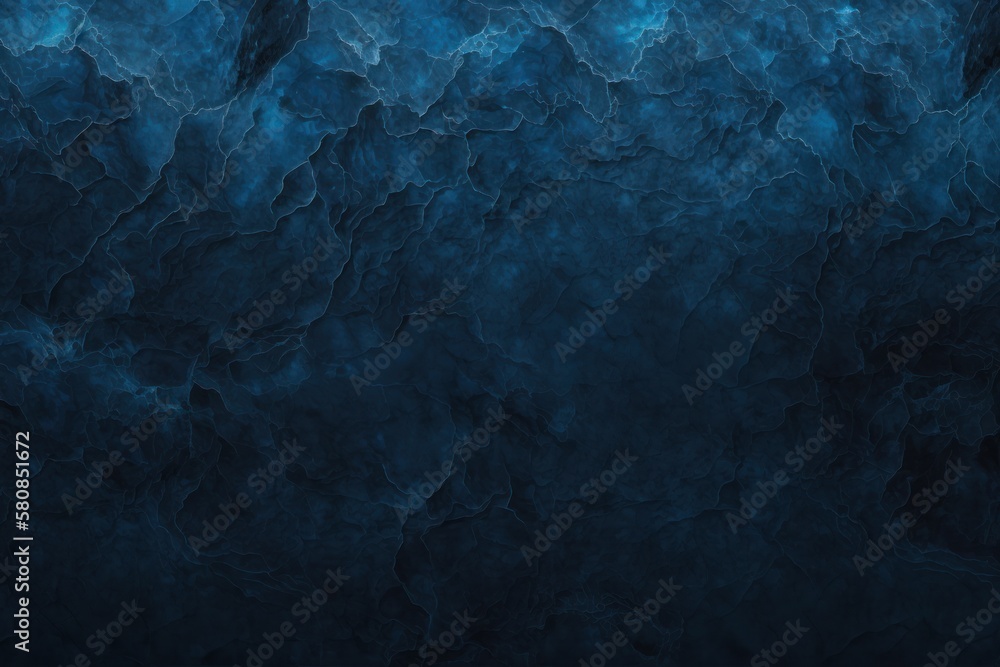 Unleashing the Beauty of Dark Navy Blue Stone Wall Texture: An 8K High Resolutions Grunge Decorative Indigo Blue Marble Background Wallpaper, Generative AI.
