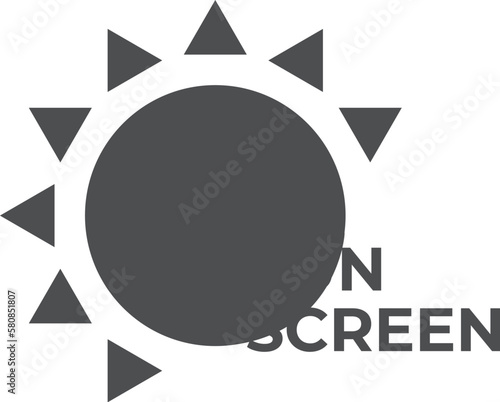 Sun protection glyph icon Sunscreen
