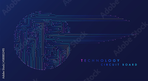 Abstract circuit board background.