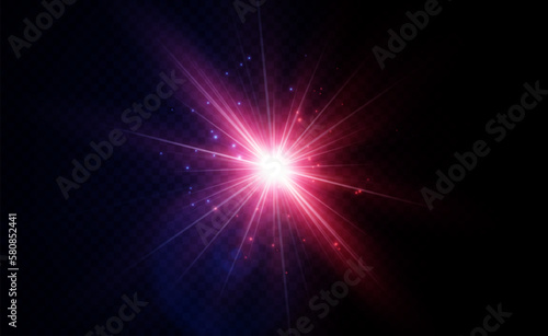 Glowing lights effects, abstract magic Illustration.