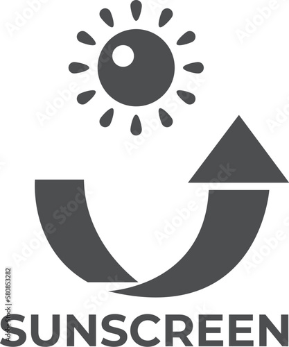 High sun protection level glyph icon