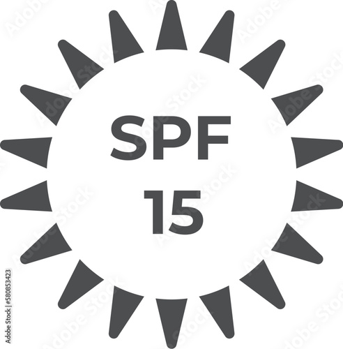 Sun protection factor glyph icon Sun protection