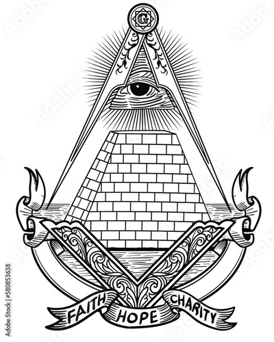 the Eye of Providence from the Great seal vector