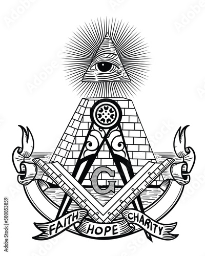 the Eye of Providence from the Great seal vector