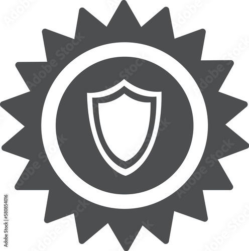 Sun protection glyph icon Ultraviolet shield