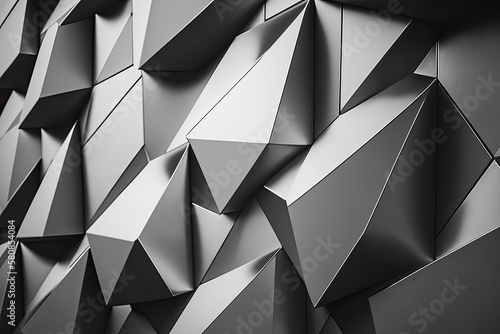 Steel panels or sheets. Abstract modern architecture. Illustration AI Generative photo