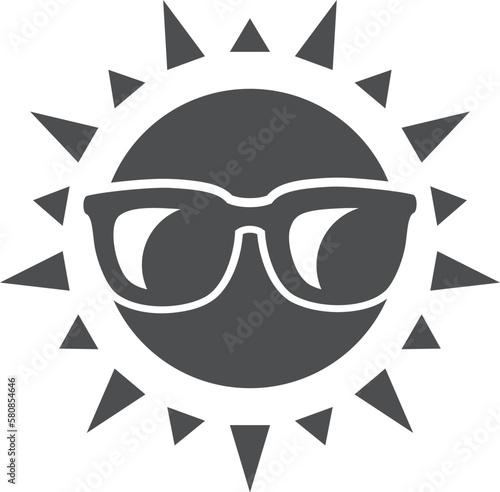 Sun protection glyph icon Sunscreen Sunglasses accessory