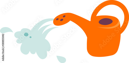 Watering can flat illustration Gardening equipment