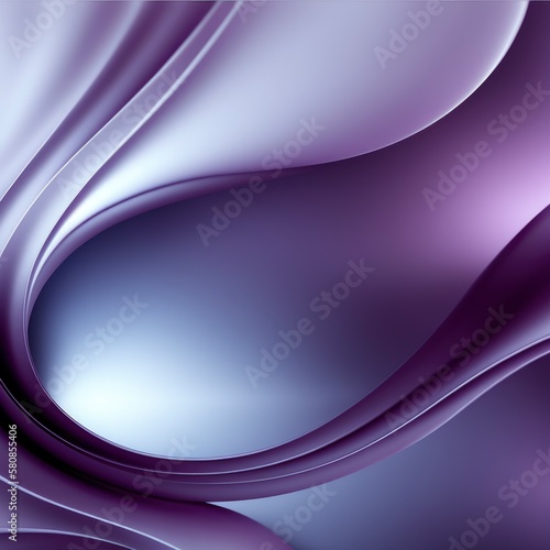abstract purple wave background  shine digital modern wallpaper  gradient soft transition  silver tones pearlescent  3d render rays  generative ai