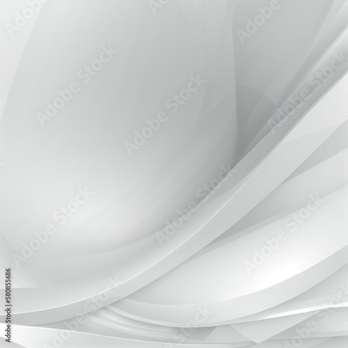 abstract white wave background, trendy shine digital geometric round modern wallpaper, gradient soft transition, silver tones pearlescent, 3d render rays, generative ai