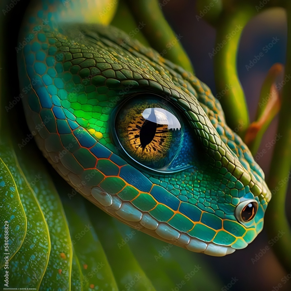 Fototapeta premium Green Snake
