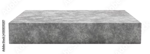 Panel kuchenny z motywem Gray concrete stone podium for product presentation isolated on transparent background