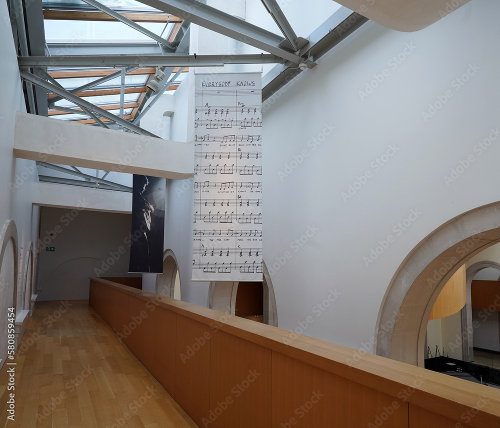 Entrance to a special Leonard Cohen memorial exhibition at the Art