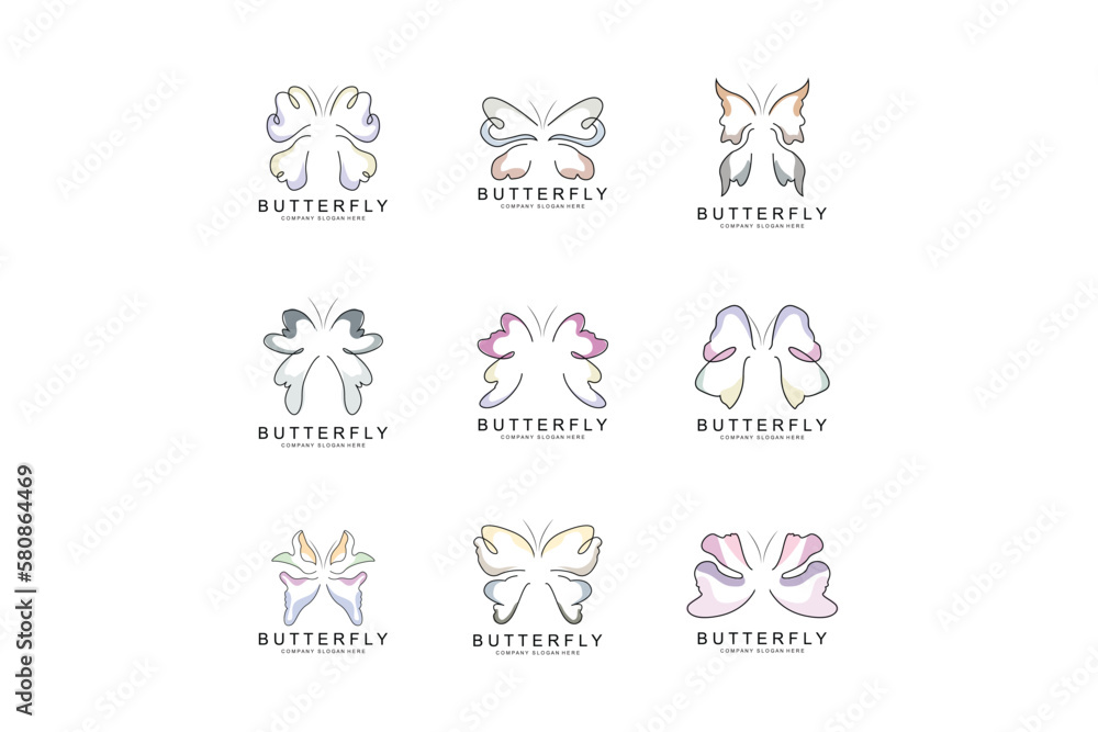 Butterfly Logo Design, Beautiful Flying Animal, Company Brand Icon Illustration, Screen Printing, Salon Butterfly Logo Design, Beautiful Flying Animal, Company Brand Icon Illustration, Screen Printing, Salon
