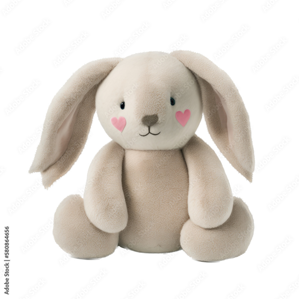 a spring-themed illustration featuring adorable isolated bunny rabbit plush toys and stuffed animals, all set on a transparent background and provided in PNG. Generative AI a spring-themed illustration featuring adorable isolated bunny rabbit plush toys and stuffed animals, all set on a transparent background and provided in PNG. Generative AI