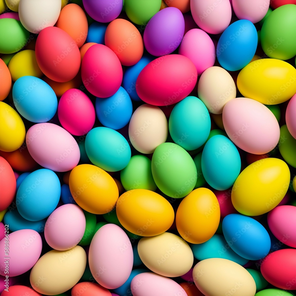 colorful easter eggs, Generative AI colorful easter eggs, Generative AI