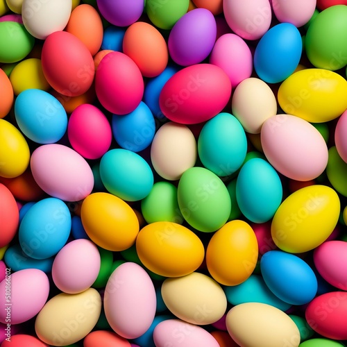 colorful easter eggs, Generative AI