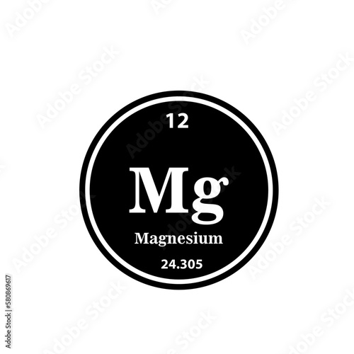 Magnesium element periodic table icon vector logo design template