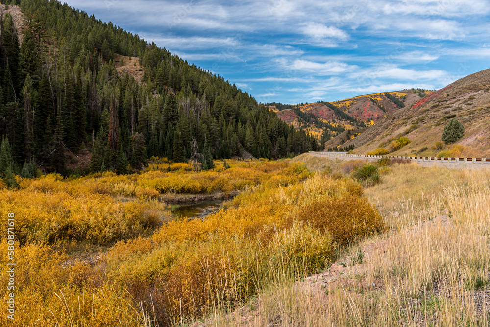 Autumn in mountain canyon Autumn in mountain canyon