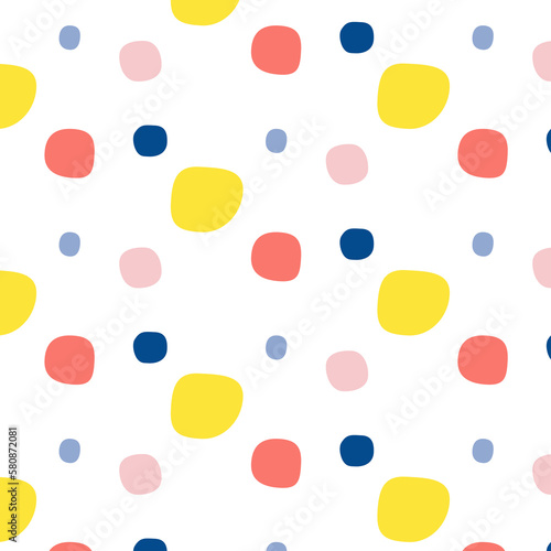 Abstract seamless pattern. Party . Birthday . seamless pattern with yellow and blue balls