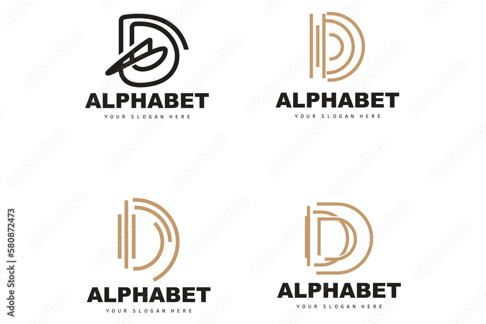 D Letter Logo, Simple Alphabet Design, Modern Minimalist Font Vector D Letter Logo, Simple Alphabet Design, Modern Minimalist Font Vector